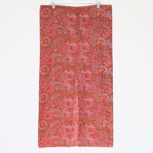 MALIA MILLS - Paisley Design Cotton Drawstring Full Maxi Skirt - Women's Small